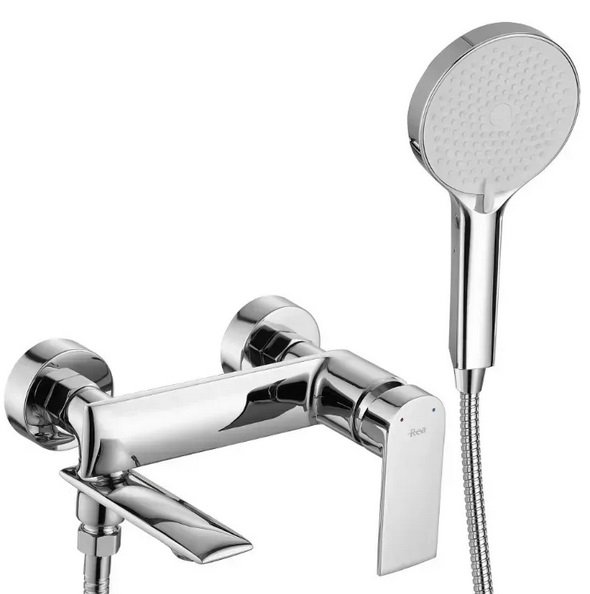 Змішувач для ванної кімнати Rea Veneta одноважільний з душовим гарнітуром хром REA-B6424