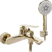 Смеситель для ванной Rea Jager однорычажный с душевым гарнитуром золото REA-B0699