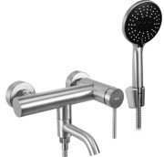 Смеситель для ванной Rea Clif однорычажный с душевым гарнитуром никель REA-B6874