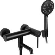 Змішувач для ванної кімнати Rea Foss одноважільний з душовим гарнітуром чорний REA-B5099