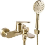 Смеситель для ванной Rea Marco однорычажный с душевым гарнитуром матовое золото REA-B5942