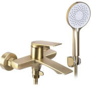Змішувач для ванної кімнати Rea Avalon одноважільний з душовим гарнітуром матове золото REA-B2707