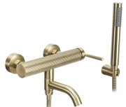 Смеситель для ванной Rea Argon однорычажный с душевым гарнитуром матовое золото REA-B7804