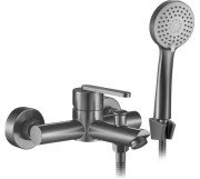 Смеситель для ванной Rea Ontario однорычажный с душевым гарнитуром графит REA-B5515