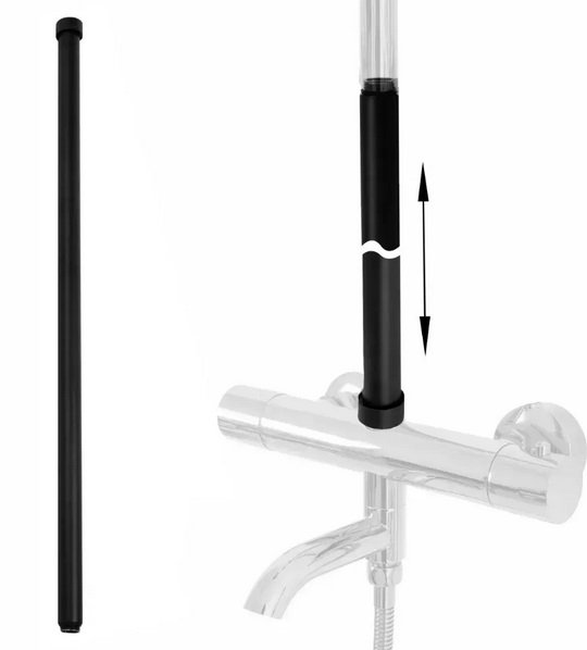 Удлинитель для душевого гарнитура Rea 60 см латунь черный REA-K6650