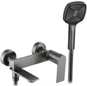 Змішувач для ванної кімнати Rea Storm одноважільний з душовим гарнітуром графіт REA-B4585