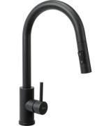 Смеситель для кухни Rea Fresh однорычажный с выдвижной лейкой черный REA-B9147