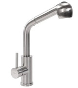 Смеситель для кухни Rea Troy однорычажный с выдвижной лейкой никель REA-B6301