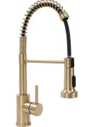 Смеситель для кухни Rea Colin однорычажный с выдвижной лейкой матовое золото REA-B4821