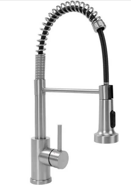 Смеситель для кухни Rea Colin однорычажный с выдвижной лейкой никель REA-B0417