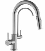 Смеситель для кухни Rea Eco Fresh под фильтр с выдвижной лейкой никель REA-B7563