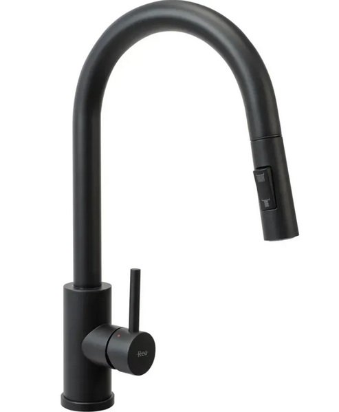 Смеситель для кухни Rea Fresh однорычажный с выдвижной лейкой черный REA-B9147