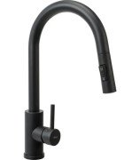 Смеситель для кухни Rea Fresh однорычажный с выдвижной лейкой черный REA-B9147