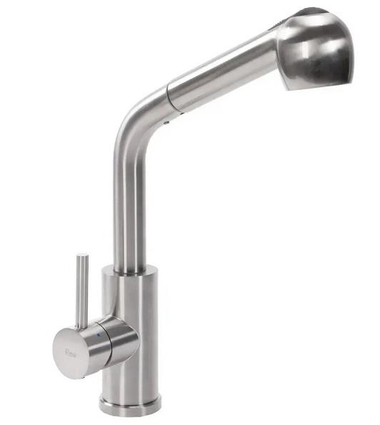 Змішувач для кухні Rea Troy одноважільний з висувною лійкою нікель REA-B6301