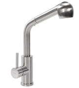 Змішувач для кухні Rea Troy одноважільний з висувною лійкою нікель REA-B6301