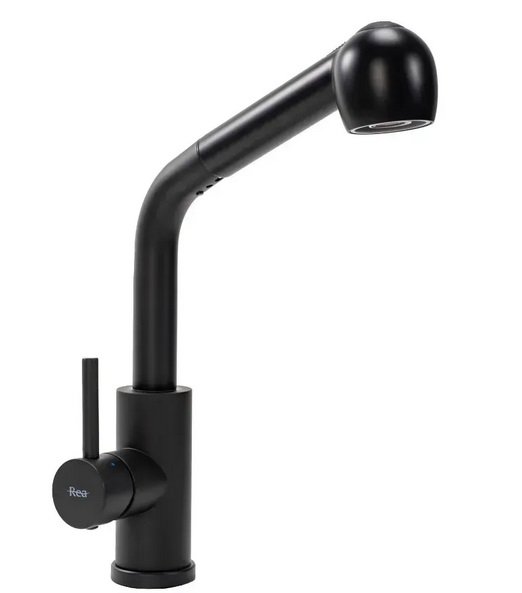 Змішувач для кухні Rea Troy одноважільний з висувною лійкою чорний REA-B6300