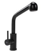Смеситель для кухни Rea Troy однорычажный с выдвижной лейкой черный REA-B6300
