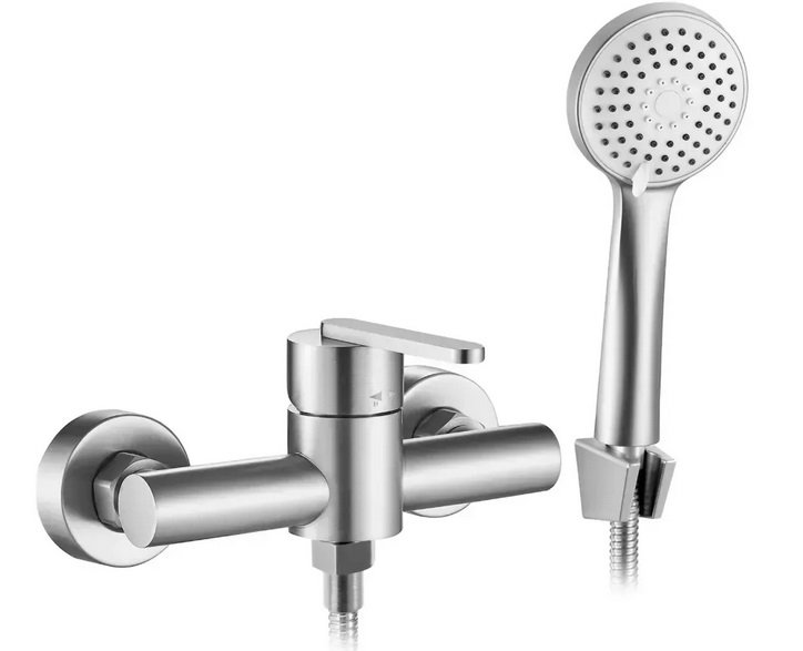 Змішувач для душу Rea Ontario із душовим гарнітуром нікель REA-B5502