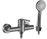 Змішувач для душу Rea Ontario із душовим гарнітуром графіт REA-B5503