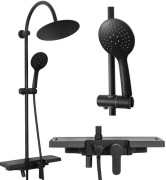 Душевая система Rea Vigo со смесителем черный REA-P7001
