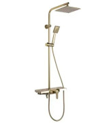 Душова система Rea Bravo із змішувачем матове золото REA-P4121