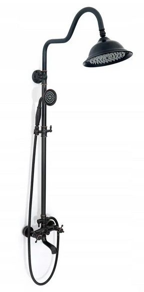 Душевая система Rea Retro со смесителем черный REA-P2366