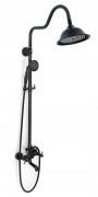 Душевая система Rea Retro со смесителем черный REA-P2366