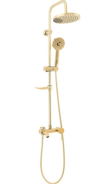 Душевая система Rea Luis со смесителем золото REA-P7006