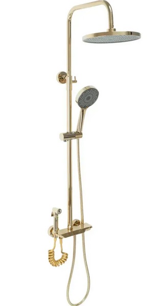 Душова система Rea Max із змішувачем золото REA-P6617