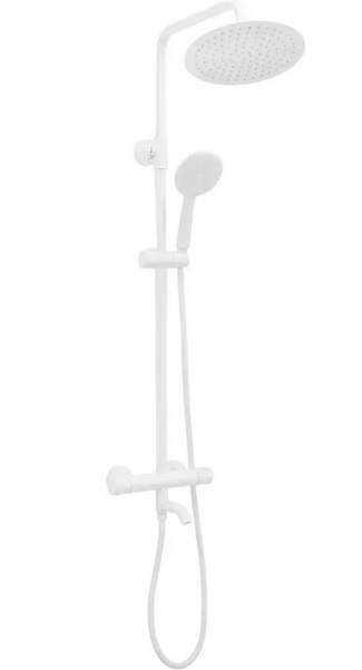 Душевая стойка для ванны Rea Lungo с термостатом белый REA-P6608