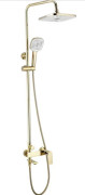 Душевая стойка для ванны Rea Storm со смесителем золото REA-P9531