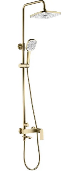 Душова стійка для ванни Rea Storm із змішувачем матове золото REA-P9536