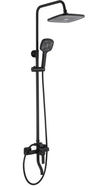 Душевая стойка для ванны Rea Argus со смесителем черный REA-P2389