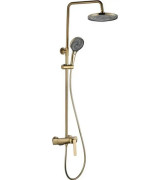 Душевая стойка для ванны Rea Rebel со смесителем матовое золото REA-P2414