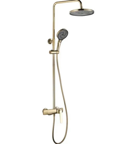 Душова стійка для ванни Rea Rebel із змішувачем золото REA-P2413