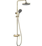 Душевая стойка для ванны Rea Rebel со смесителем золото REA-P2413