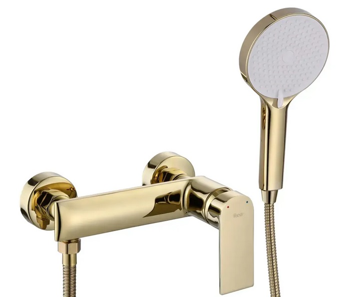 Смеситель для душа Rea Veneta с душевым гарнитуром золото REA-B6420