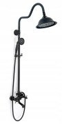 Душевая система Rea Retro со смесителем черный REA-P2366