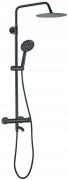 Душевая стойка для ванны Rea Lungo с термостатом черный REA-P4113