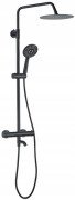 Душевая стойка для ванны Rea Lungo с термостатом черный REA-P4113