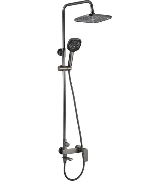Душевая стойка для ванны Rea Storm со смесителем графит REA-P9534