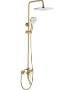 Душова стійка для ванни Rea Argus із змішувачем матове золото REA-P7841