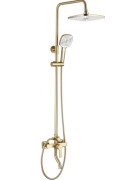 Душевая стойка для ванны Rea Argus со смесителем матовое золото REA-P7841