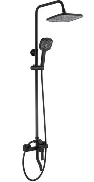Душевая стойка для ванны Rea Argus со смесителем черный REA-P2389