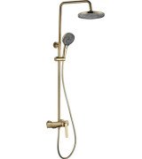 Душевая стойка для ванны Rea Rebel со смесителем матовое золото REA-P2414