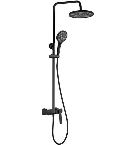 Душова стійка для ванни Rea Rebel із змішувачем чорний REA-P2416