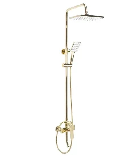 Душова стійка для ванни Rea Maximus із змішувачем золото REA-P2410