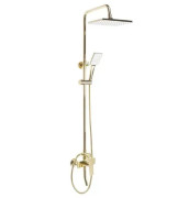 Душевая стойка для ванны Rea Maximus со смесителем золото REA-P2410