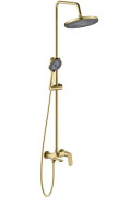 Душевая стойка для ванны Rea Marco со смесителем матовое золото REA-P8548