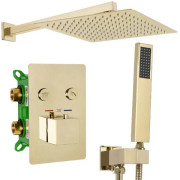 Душевая система скрытого монтажа Rea Davis с термостатом золото REA-P6324